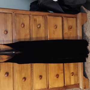Black velvet like dress